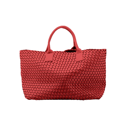 The Nicola Weave Tote Bag in red