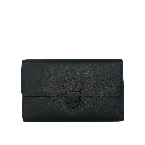 The Rachel Real Leather Travel Wallet in black