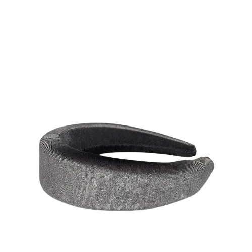 The Velvet Headband in grey