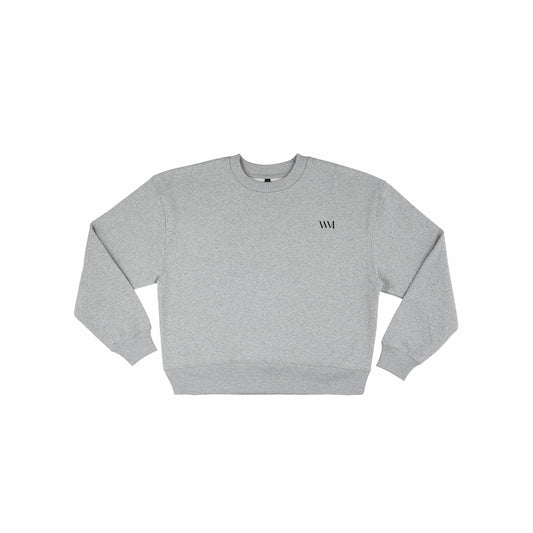 Unisex Organic Cotton Drop Shoulder Sweater in grey