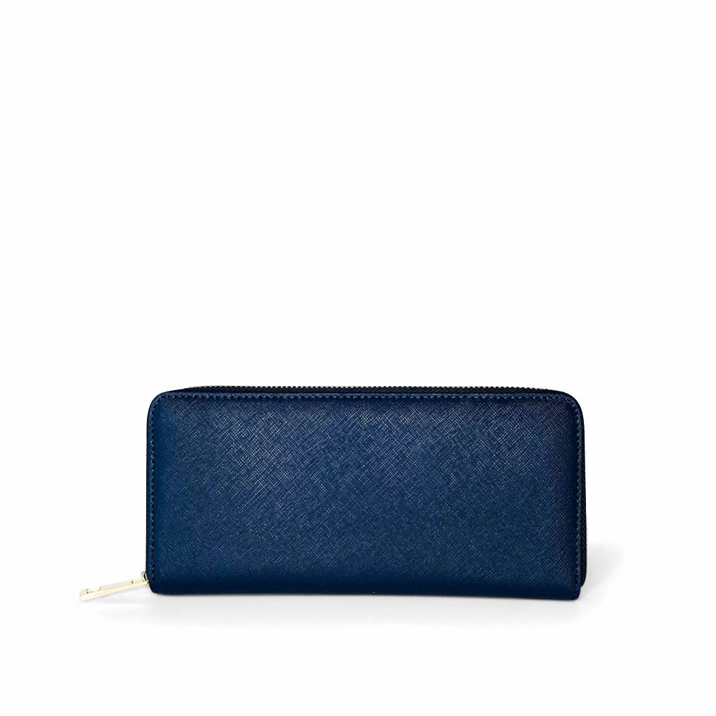 The Erin Leather Purse in navy