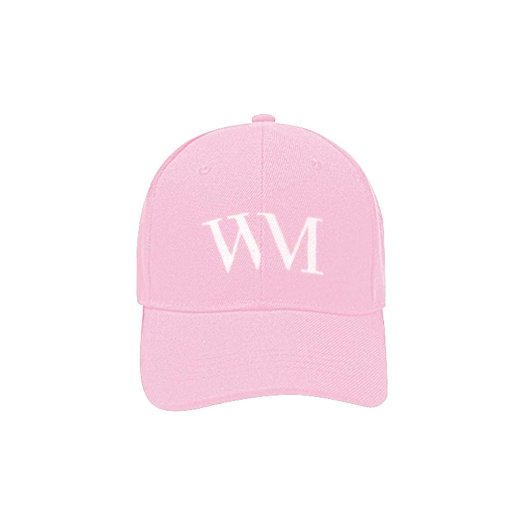 WM Embroidered Logo Cap in pale pink