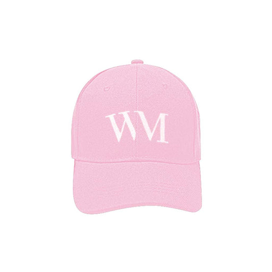 WM Embroidered Logo Cap in pale pink