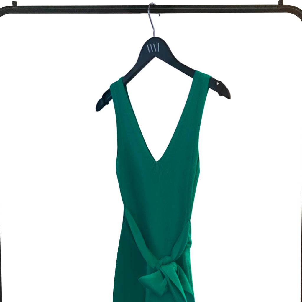 Resort Collection Ribbed Bodycon Dress in green