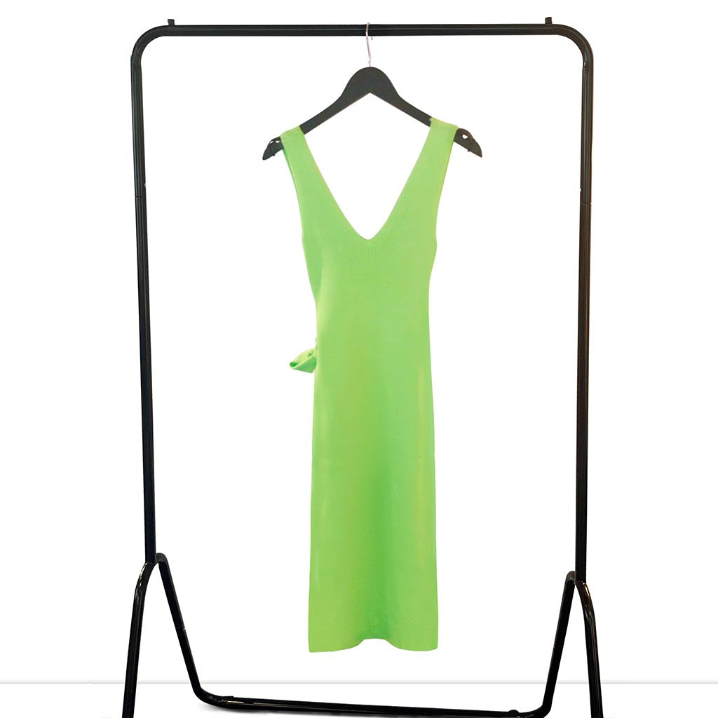 Resort Collection Ribbed Bodycon Dress in lime