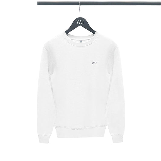 Unisex Organic Cotton Sweater in white