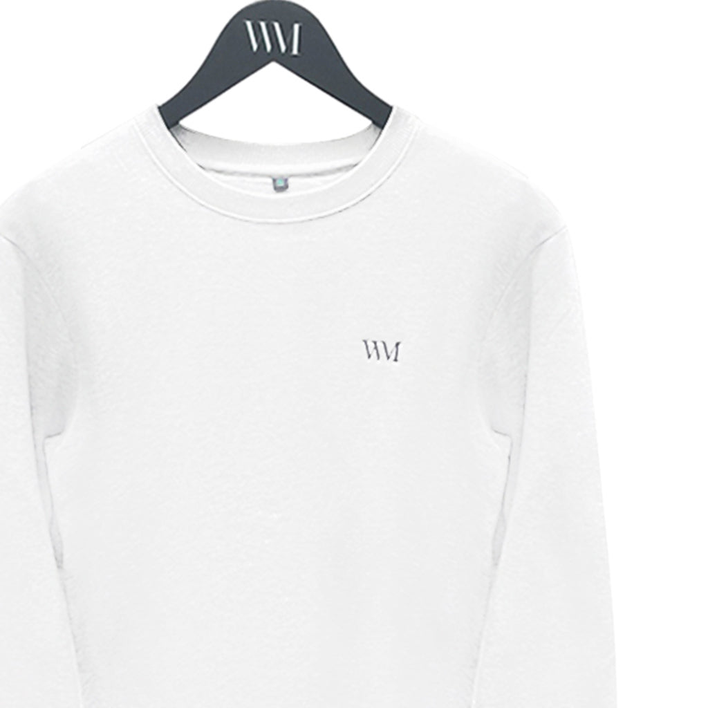 Unisex Organic Cotton Sweater in white