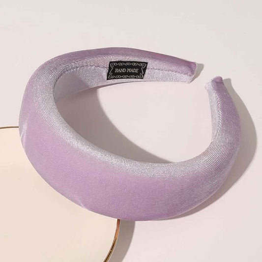 The Velvet Headband in lilac