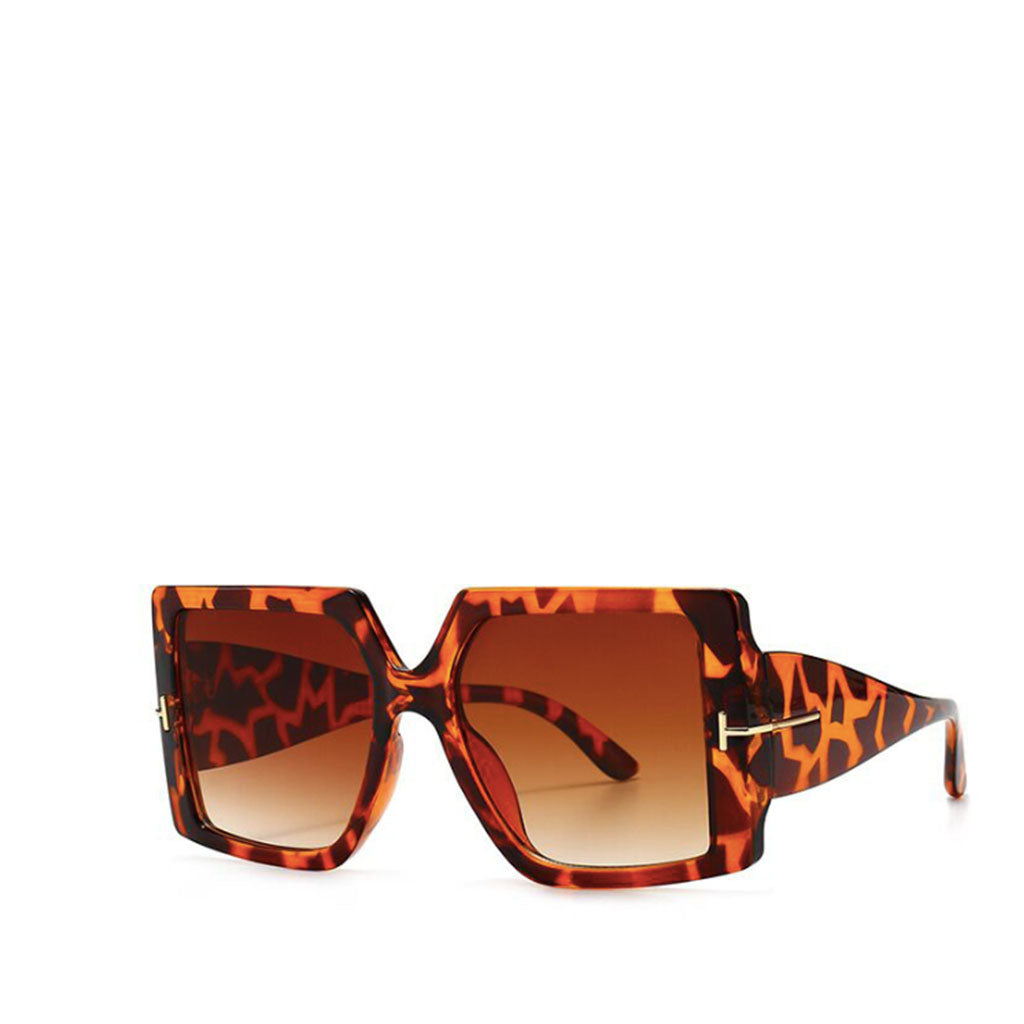 Statement Square Sunglasses in leopard