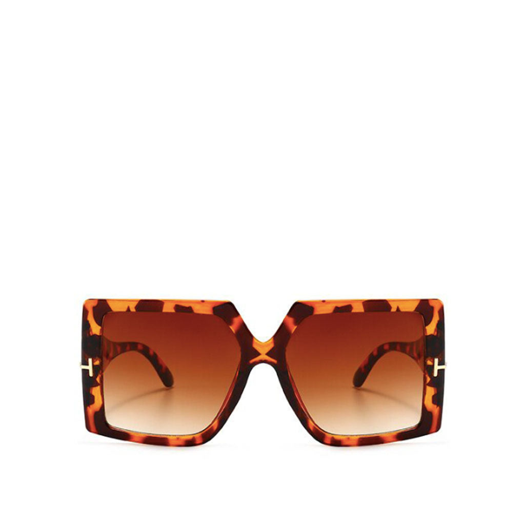 Statement Square Sunglasses in leopard